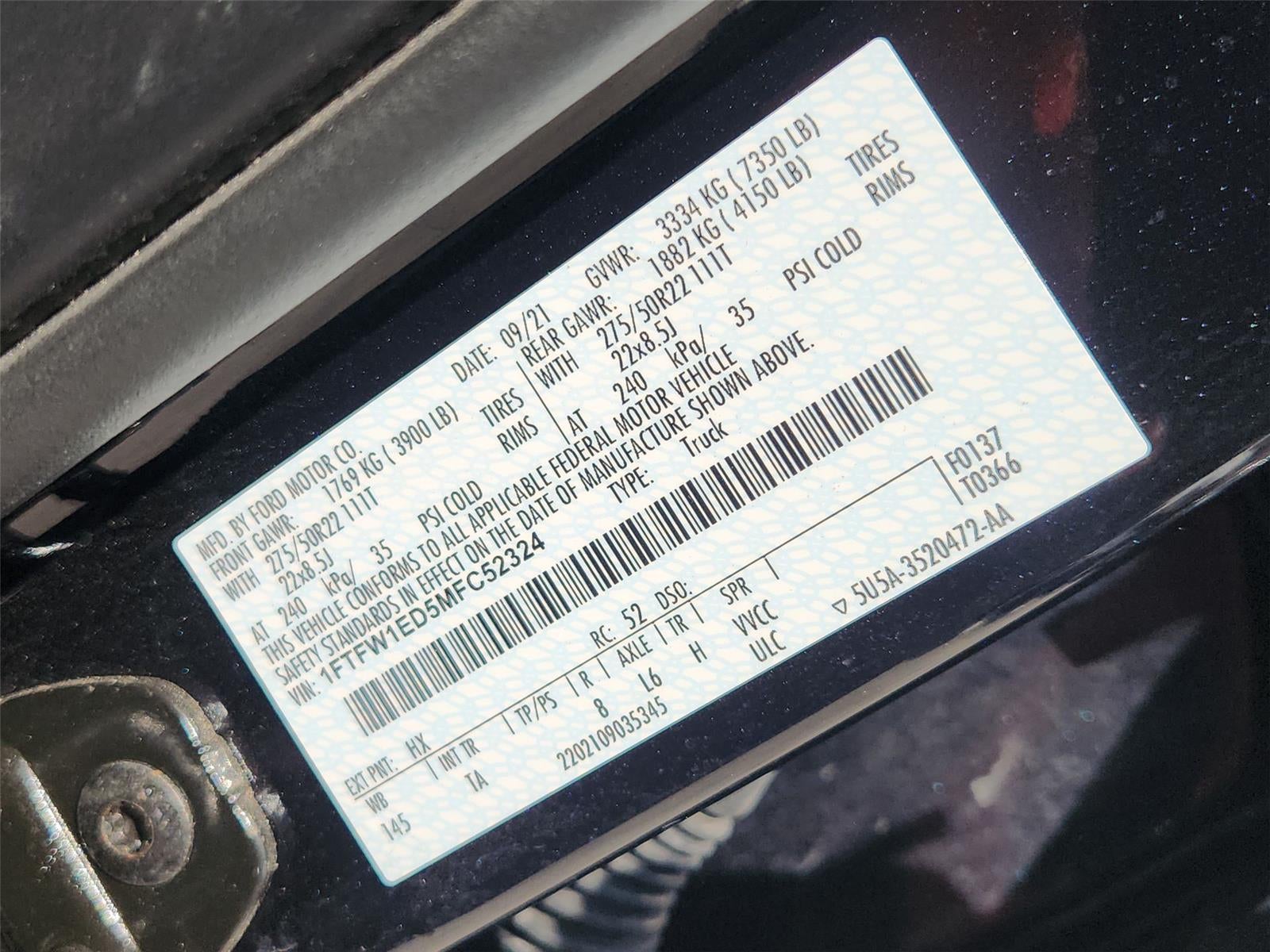 2021 Ford F-150 Limited