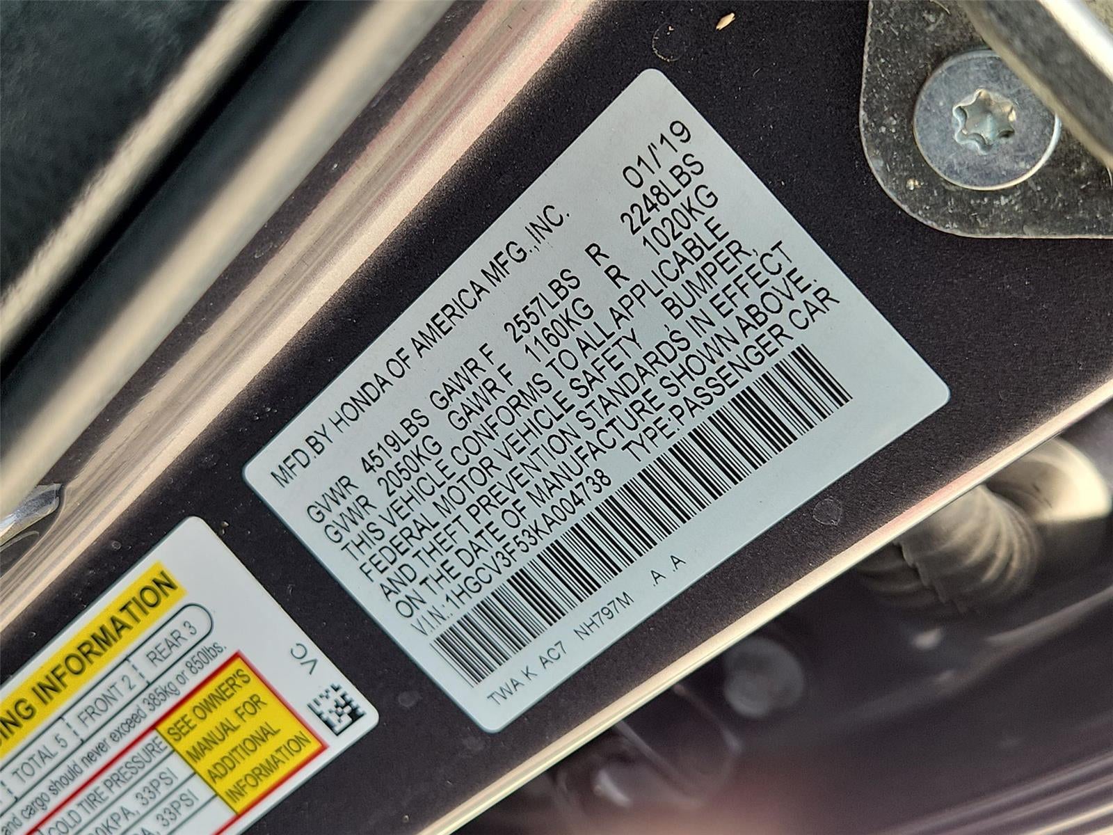 2019 Honda Accord Hybrid EX-L