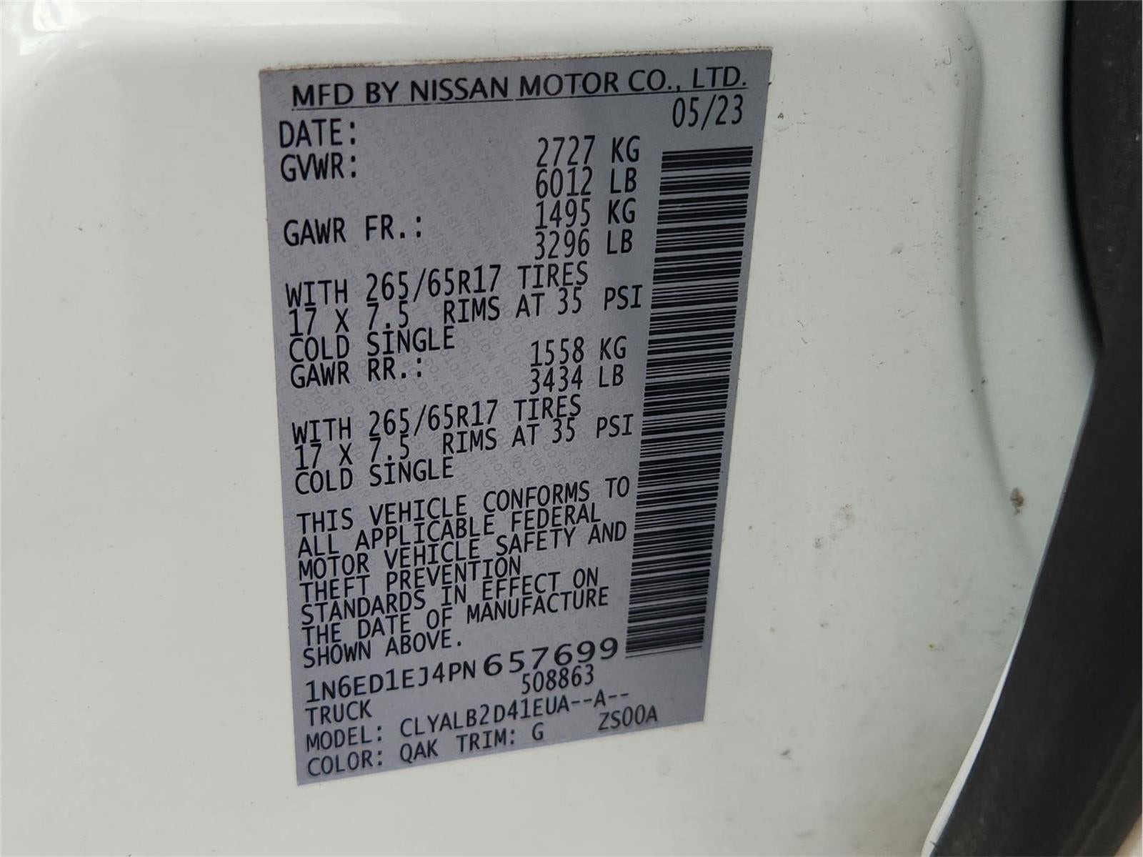 2023 Nissan Frontier SV