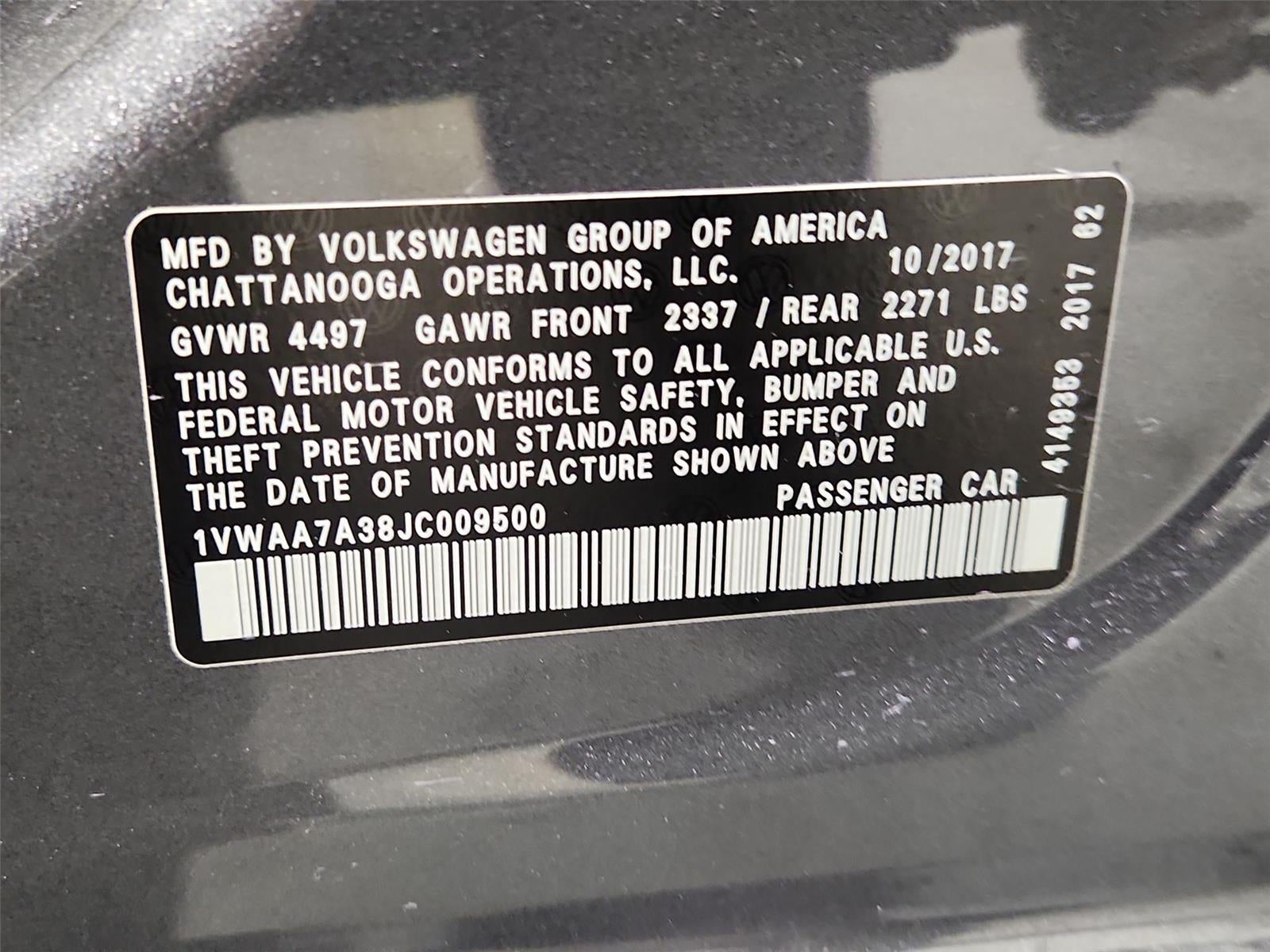 2018 Volkswagen Passat 2.0T S