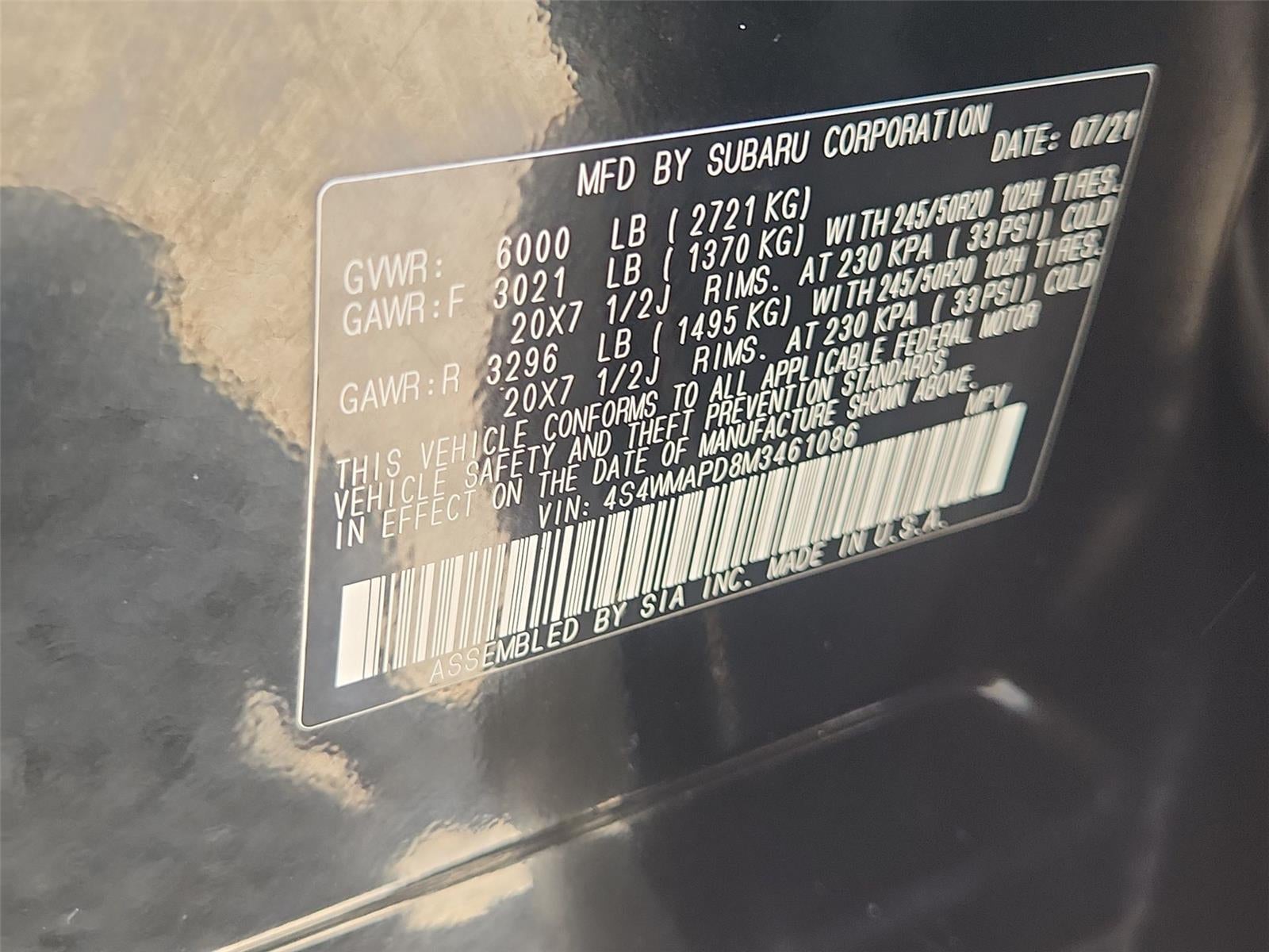 2021 Subaru Ascent Limited