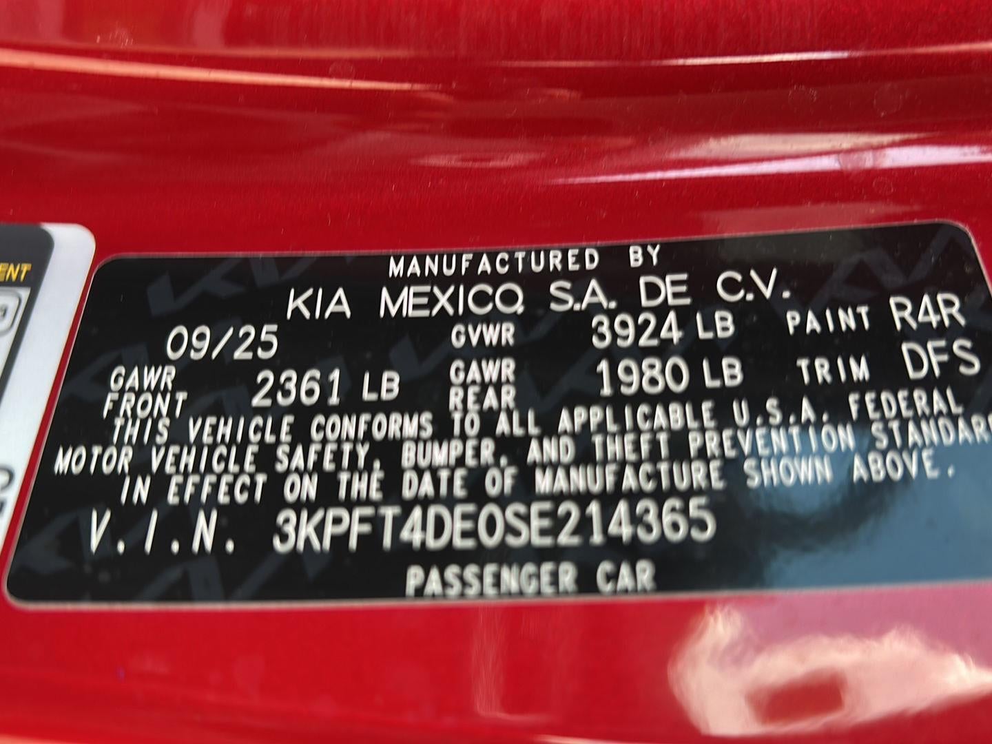 2025 Kia K4 LXS