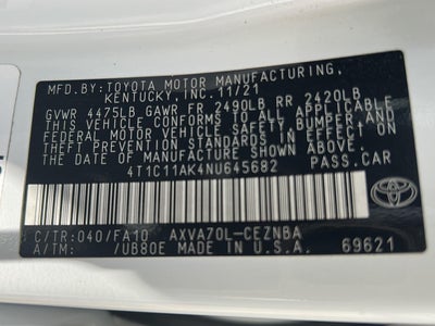 2022 Toyota Camry LE