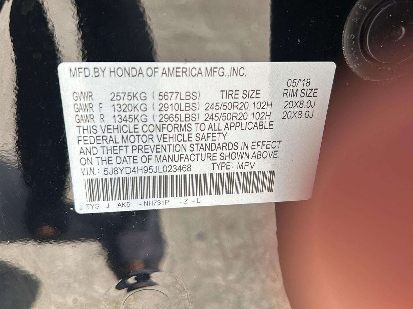 2018 Acura MDX w/Advance/Entertainment Pkg