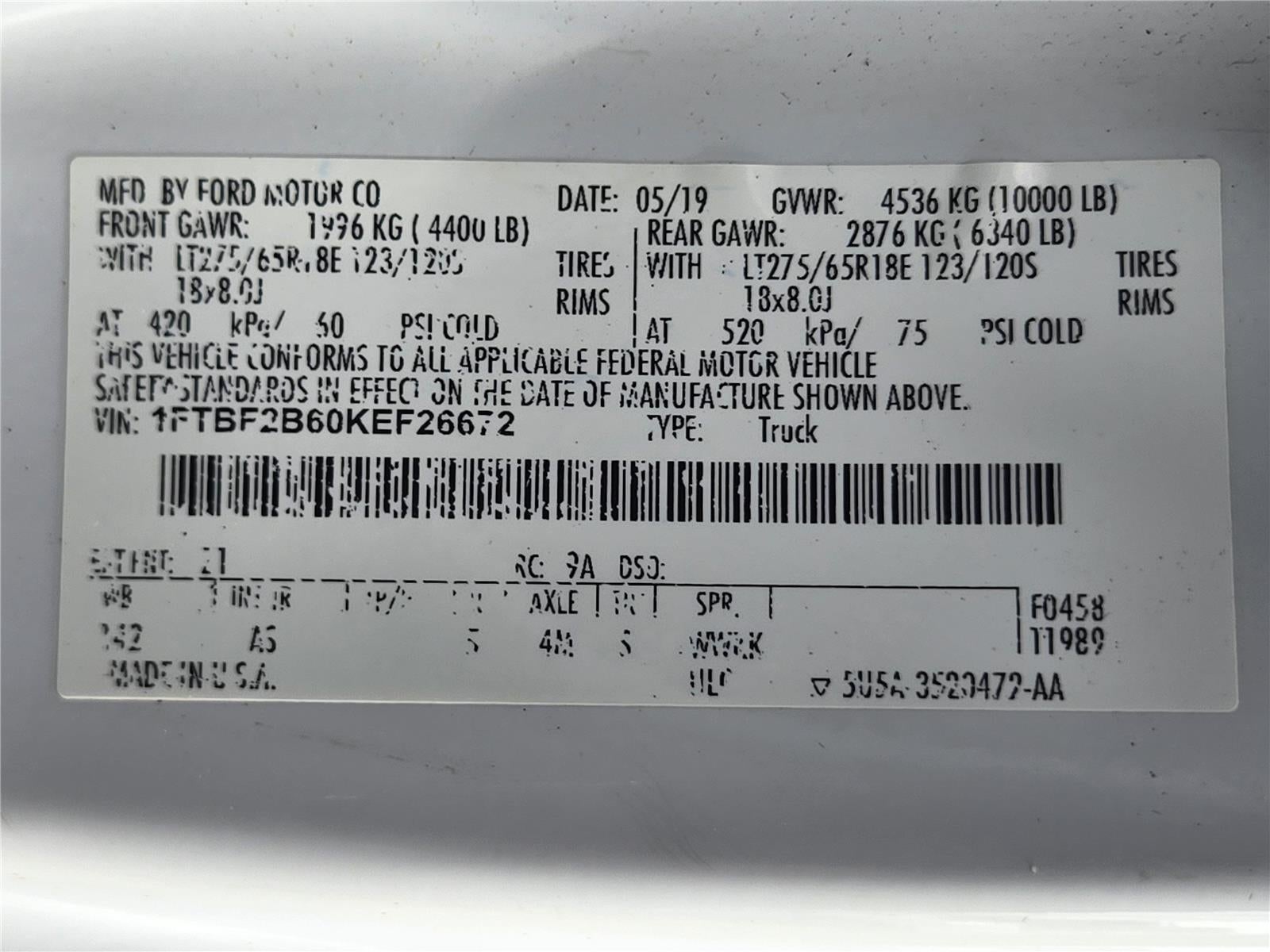 2019 Ford Super Duty F-250 SRW XL