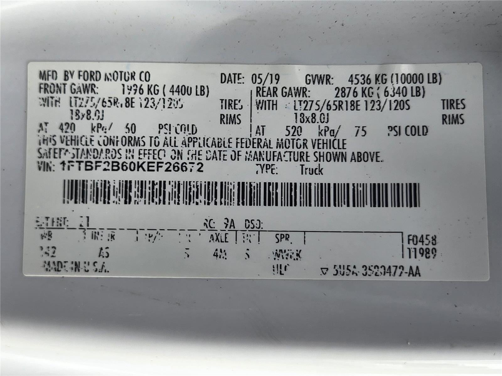 2019 Ford Super Duty F-250 SRW XL