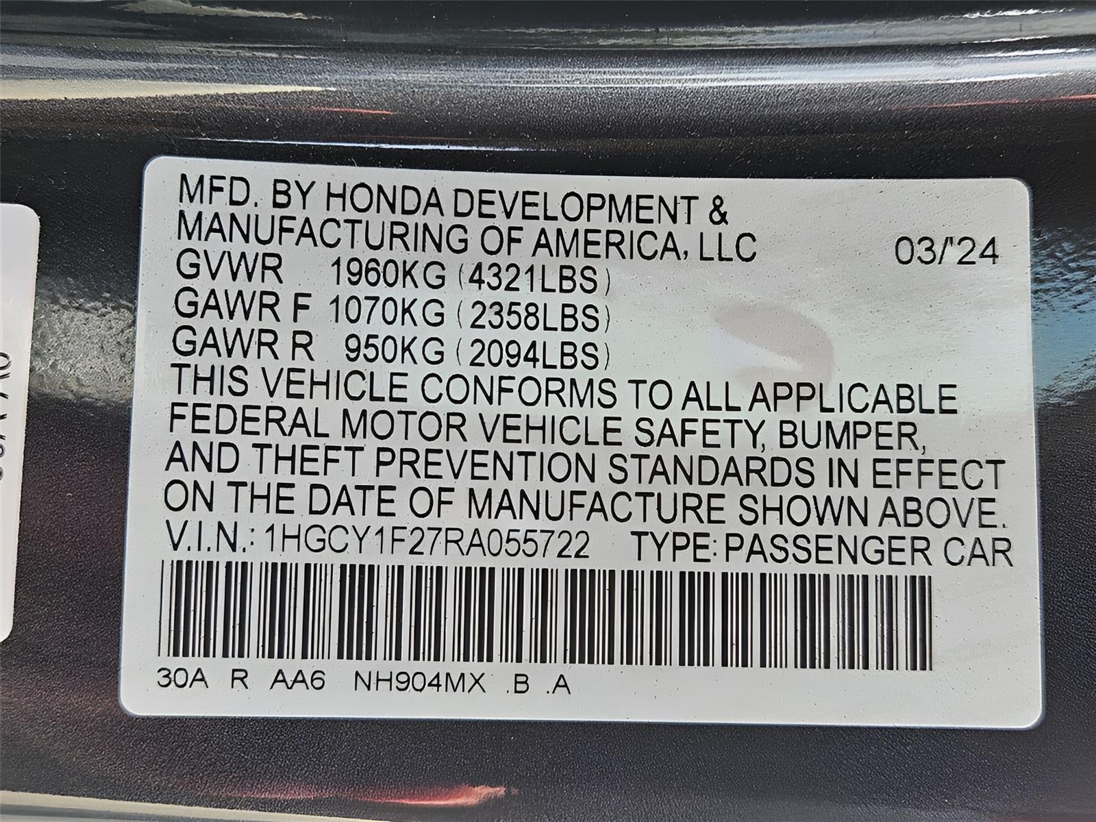 2024 Honda ACCORD LX