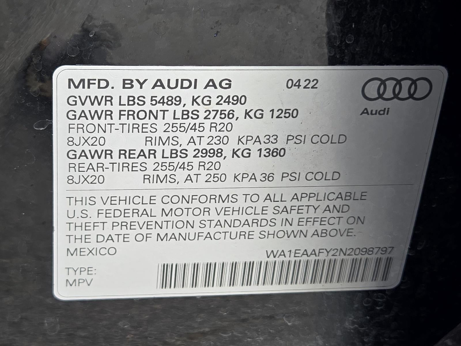 2022 Audi Q5 S line Premium Plus