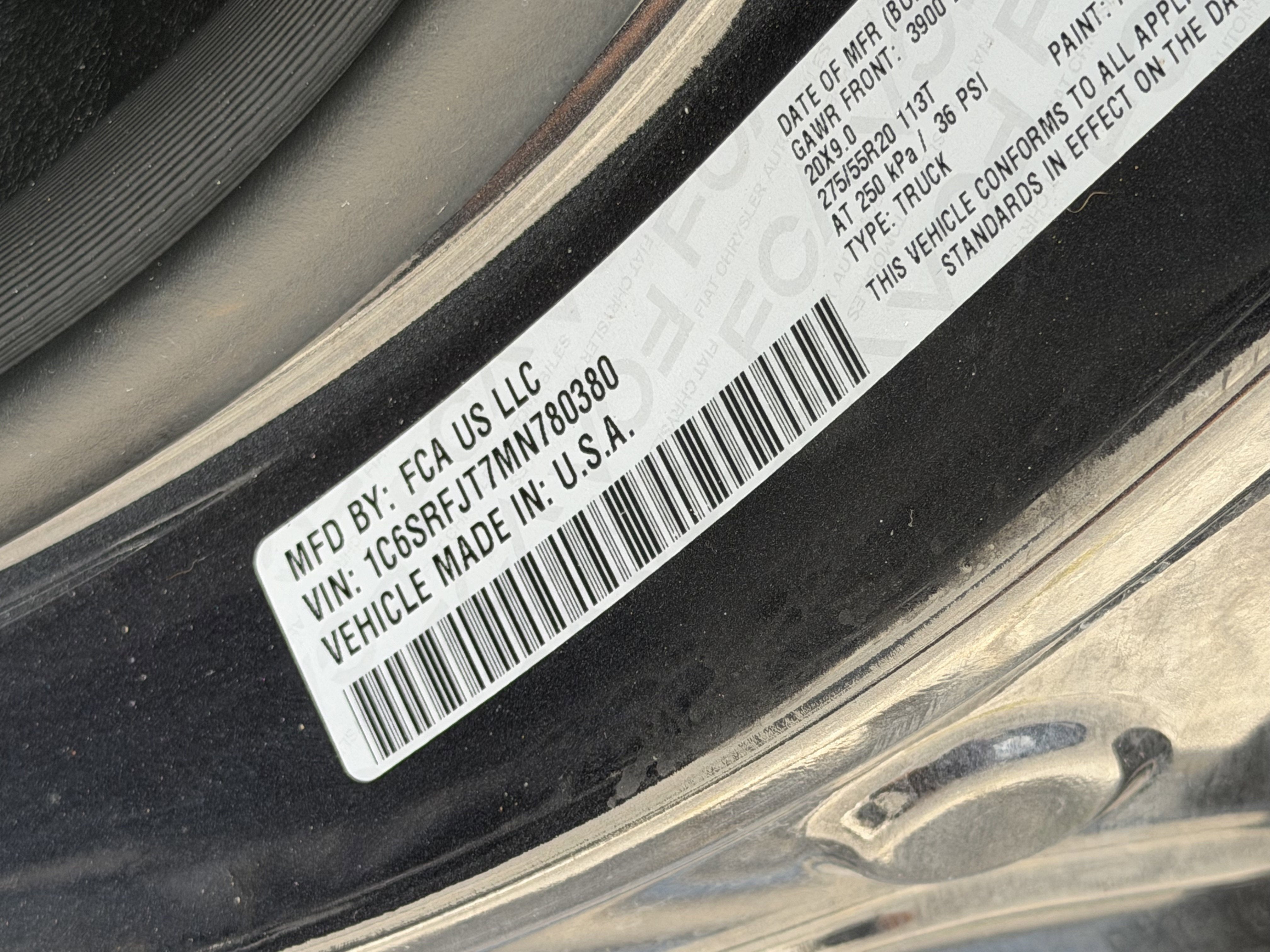 2021 RAM 1500 LARAMIE