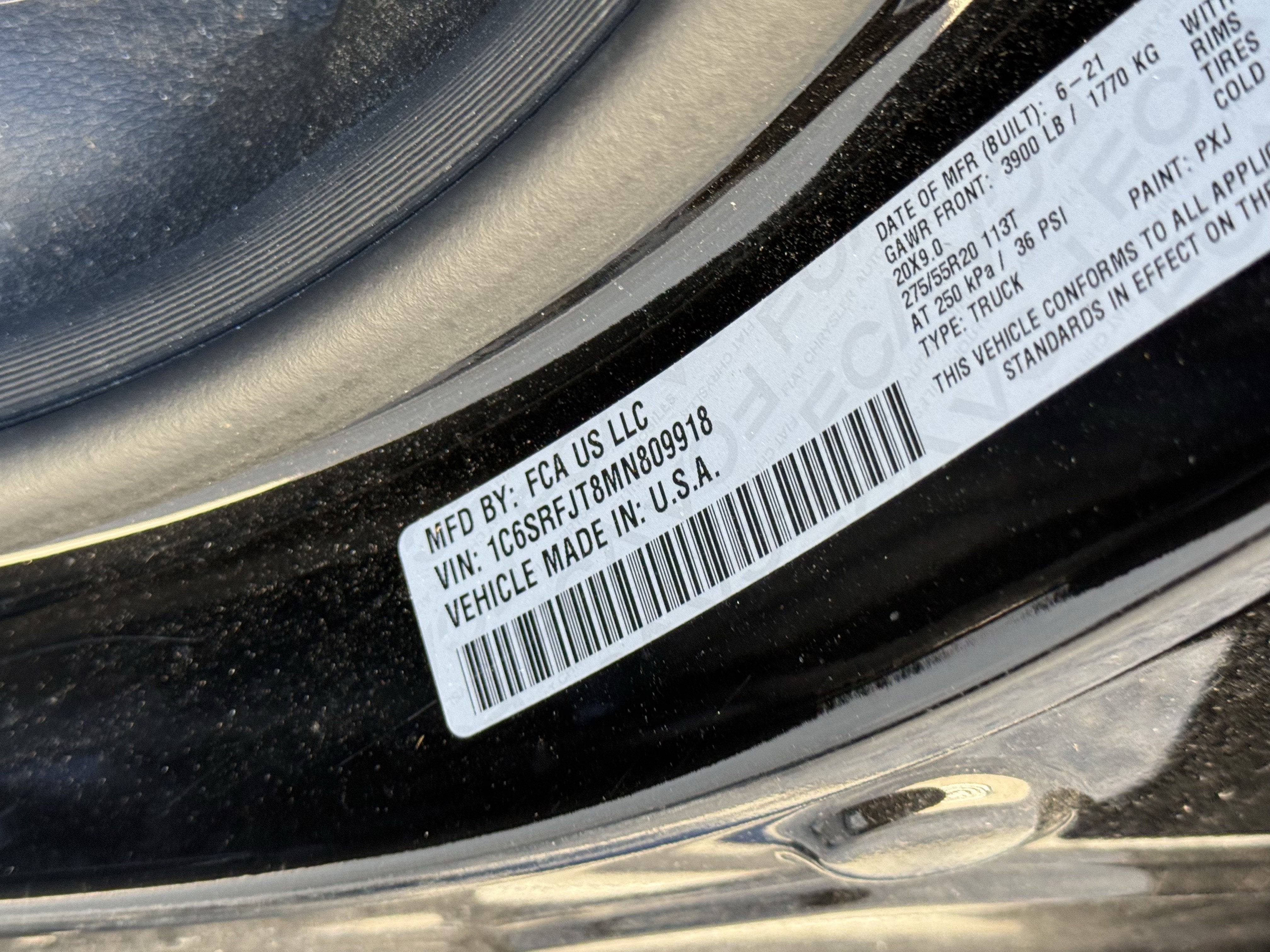 2021 RAM 1500 LARAMIE