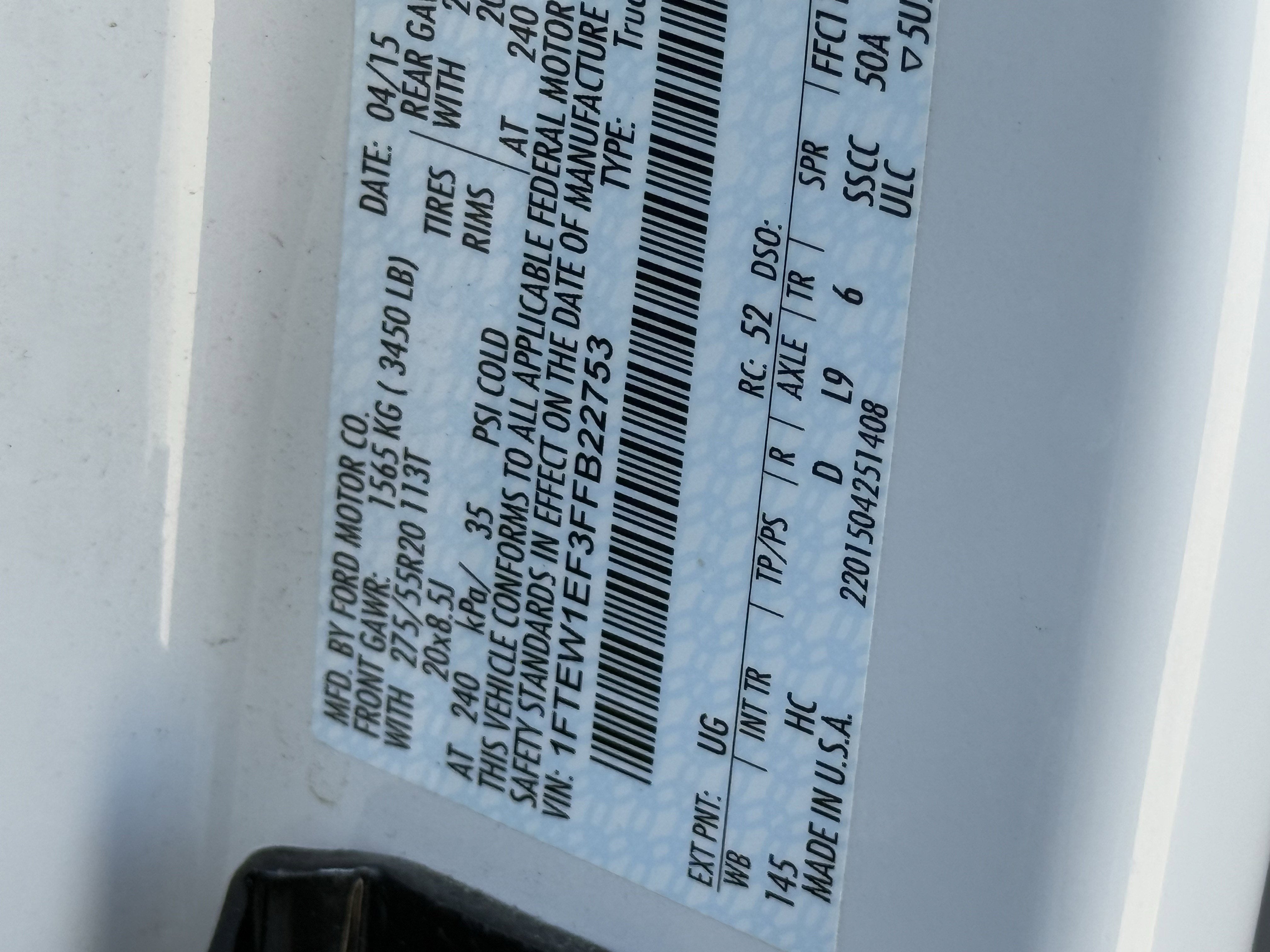 2015 Ford F-150 LARIAT