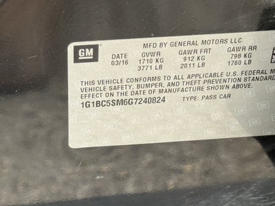 2016 Chevrolet Cruze LS Auto