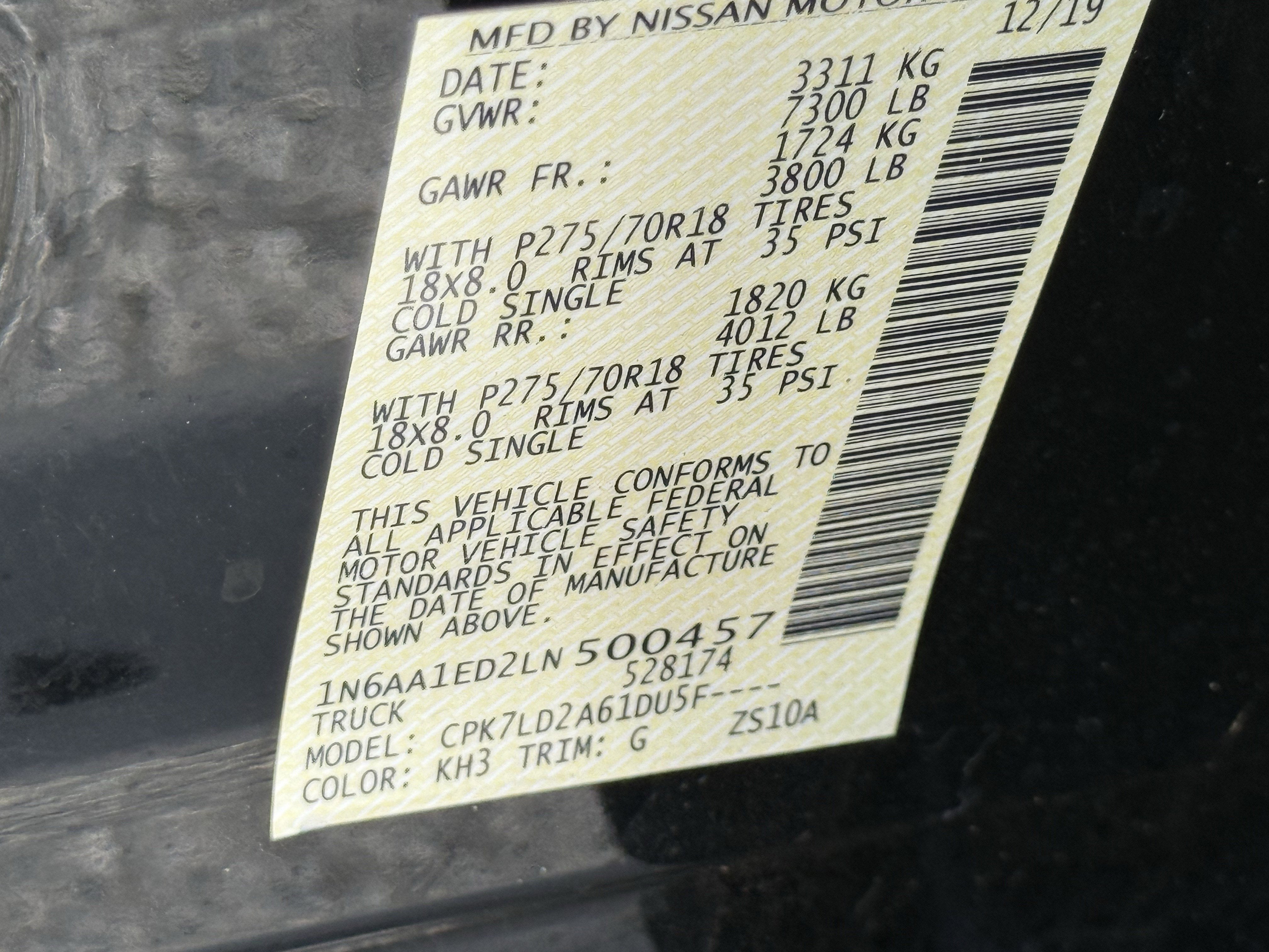 2020 Nissan TITAN Crew Cab PRO-4X 4x4