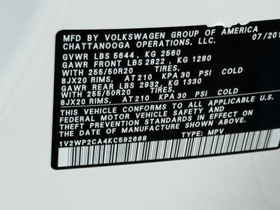 2019 Volkswagen Atlas 2.0T SE w/Technology