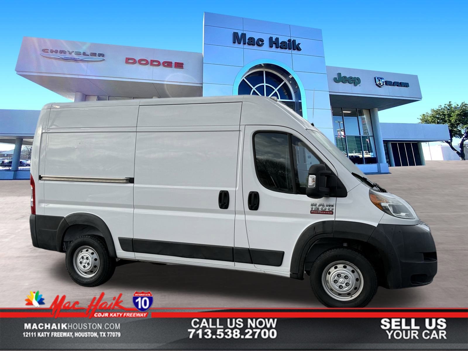2019 RAM ProMaster 1500 Cargo Van High Roof 136' WB
