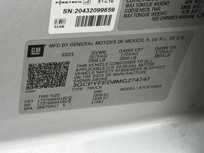 2021 Chevrolet Silverado 1500 4WD Crew Cab Short Bed LT Trail Boss