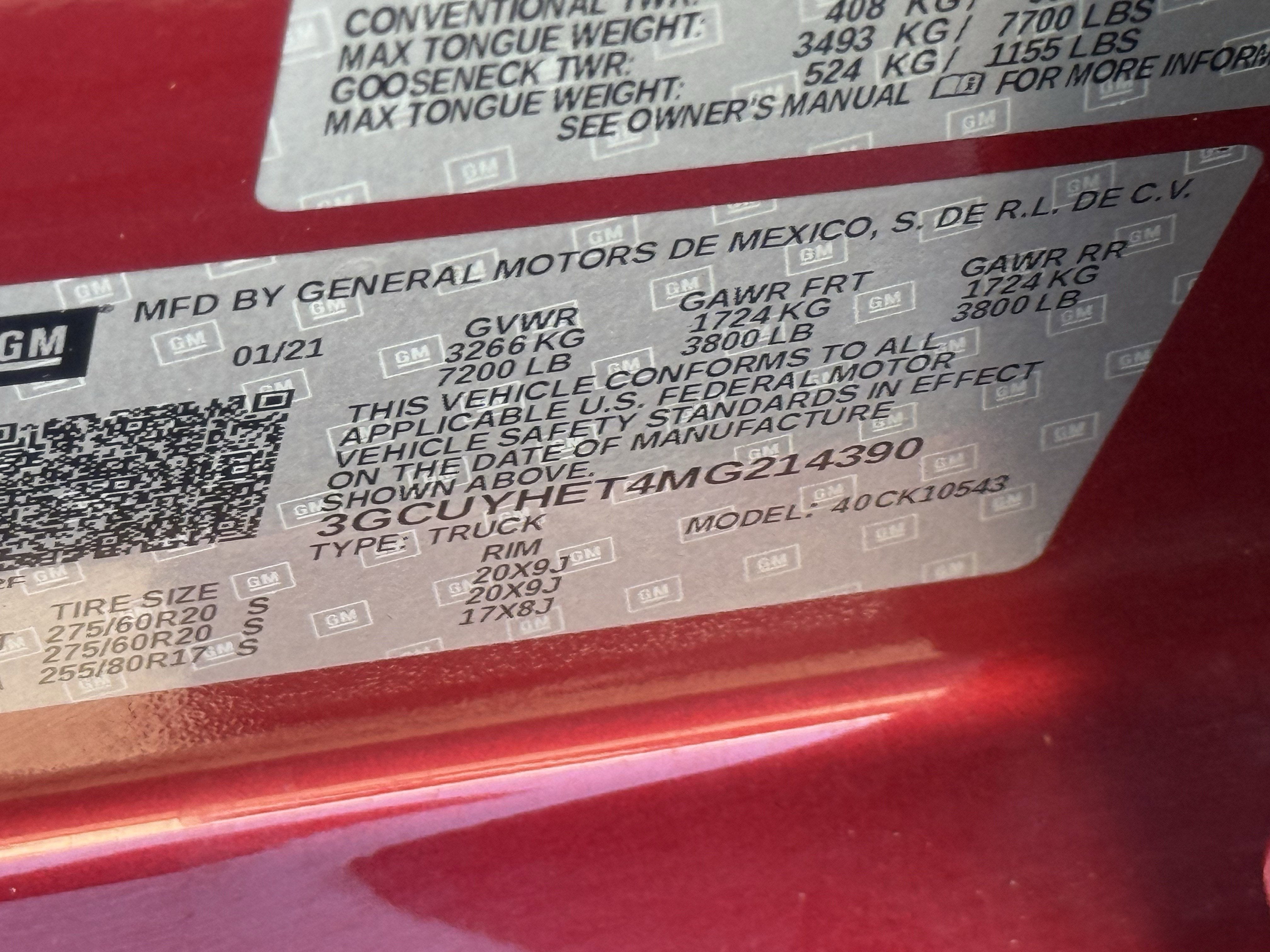 2021 Chevrolet Silverado 1500 4WD Crew Cab Short Bed High Country