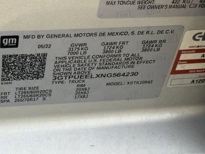 2022 GMC Sierra 1500 4WD Crew Cab Short Box AT4