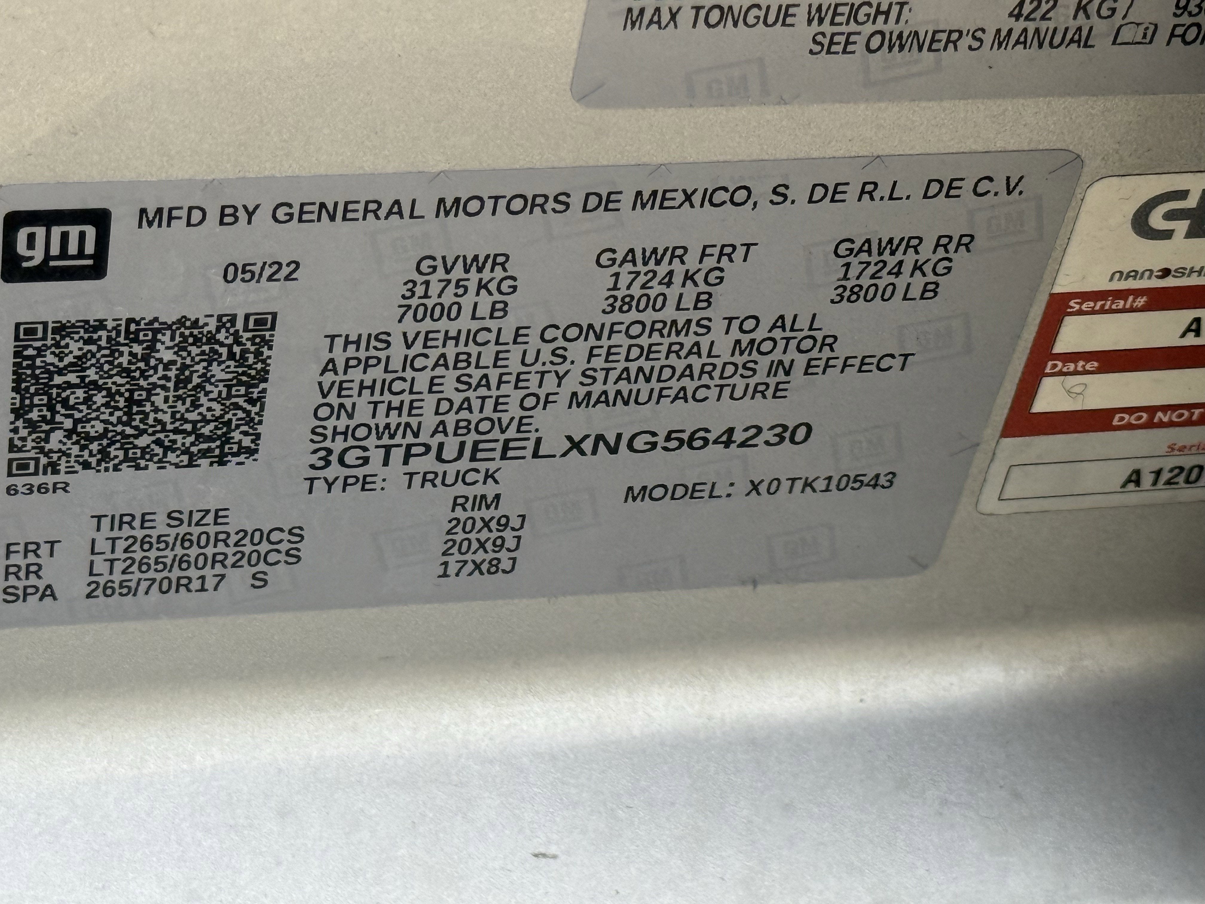 2022 GMC Sierra 1500 4WD Crew Cab Short Box AT4