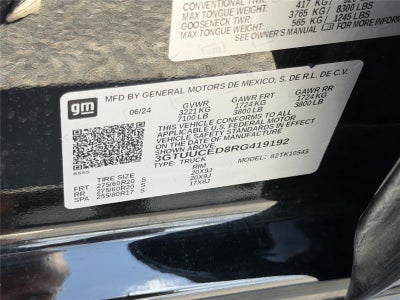 2024 GMC Sierra 1500 4WD Crew Cab Short Box Elevation with 3SB