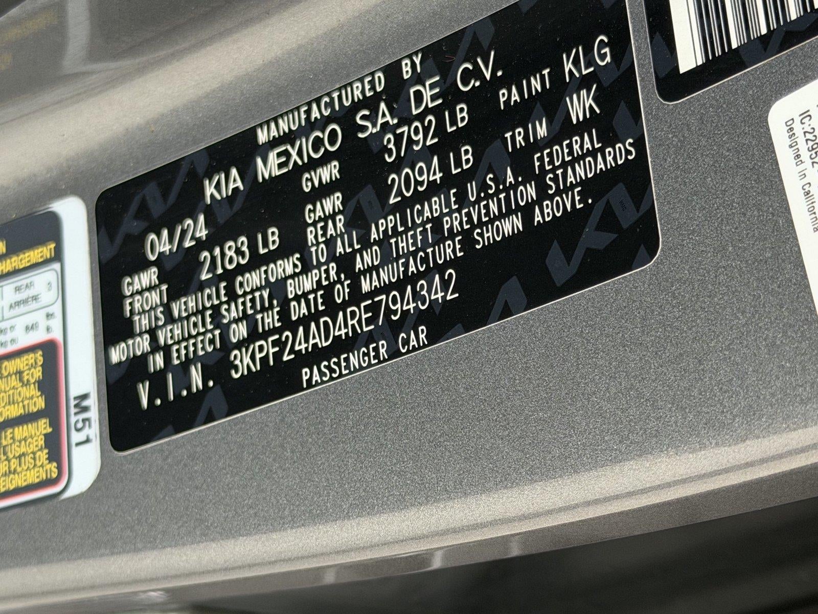 2024 Kia Forte LXS