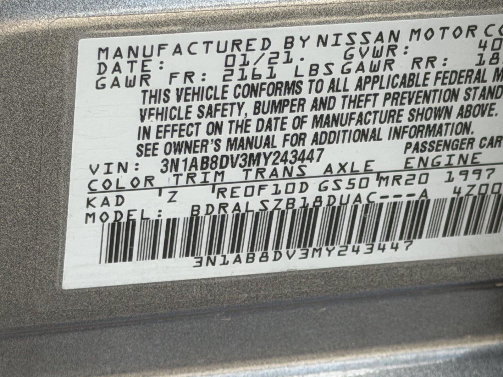 2021 Nissan Sentra SR