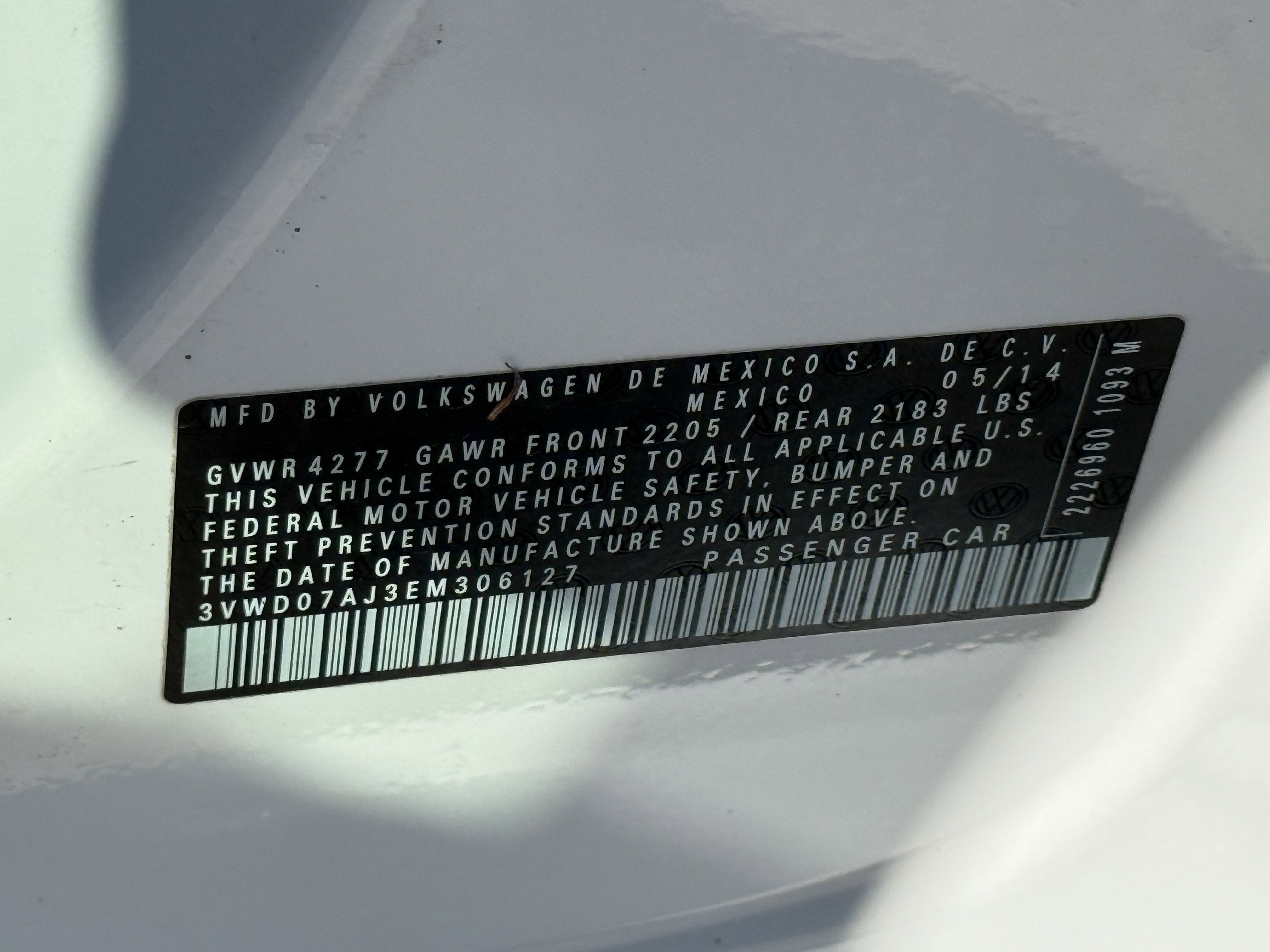 2014 Volkswagen Jetta 1.8T SE