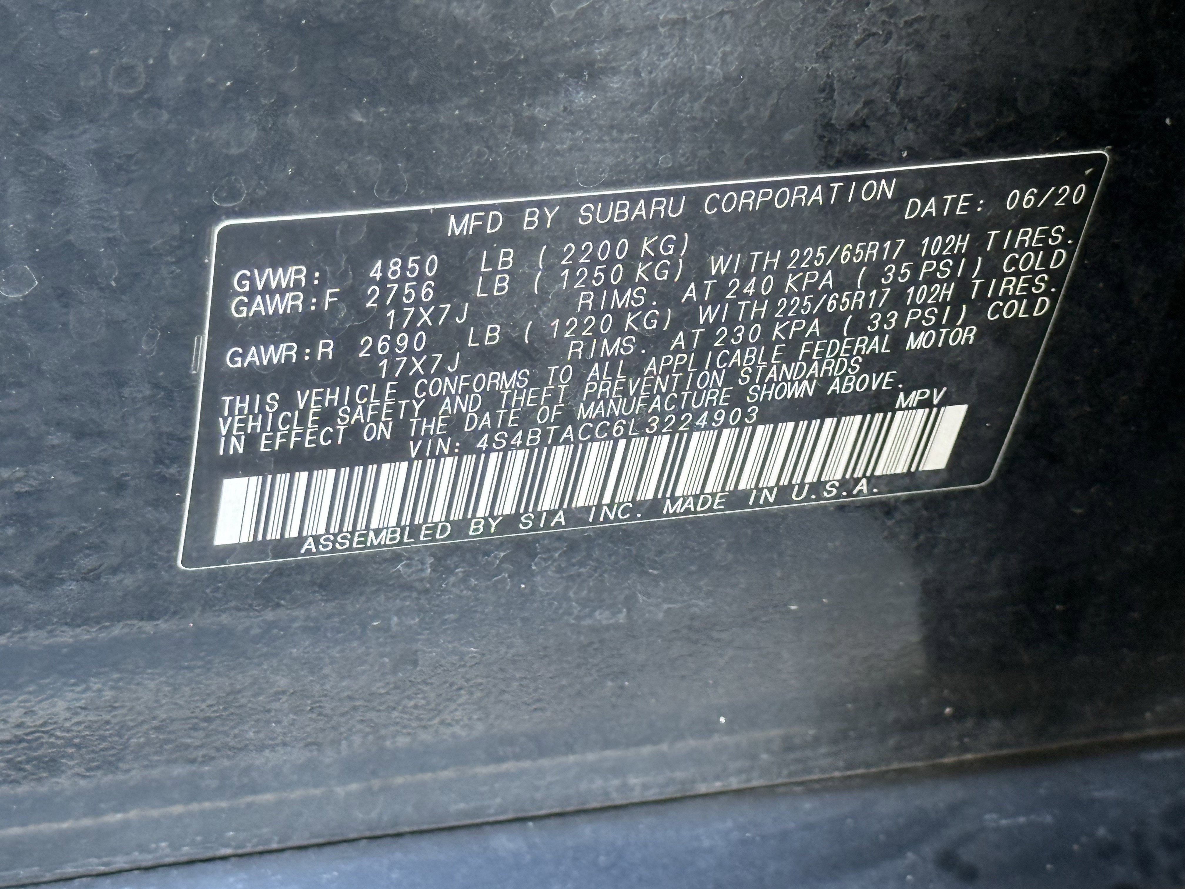 2020 Subaru Outback Premium