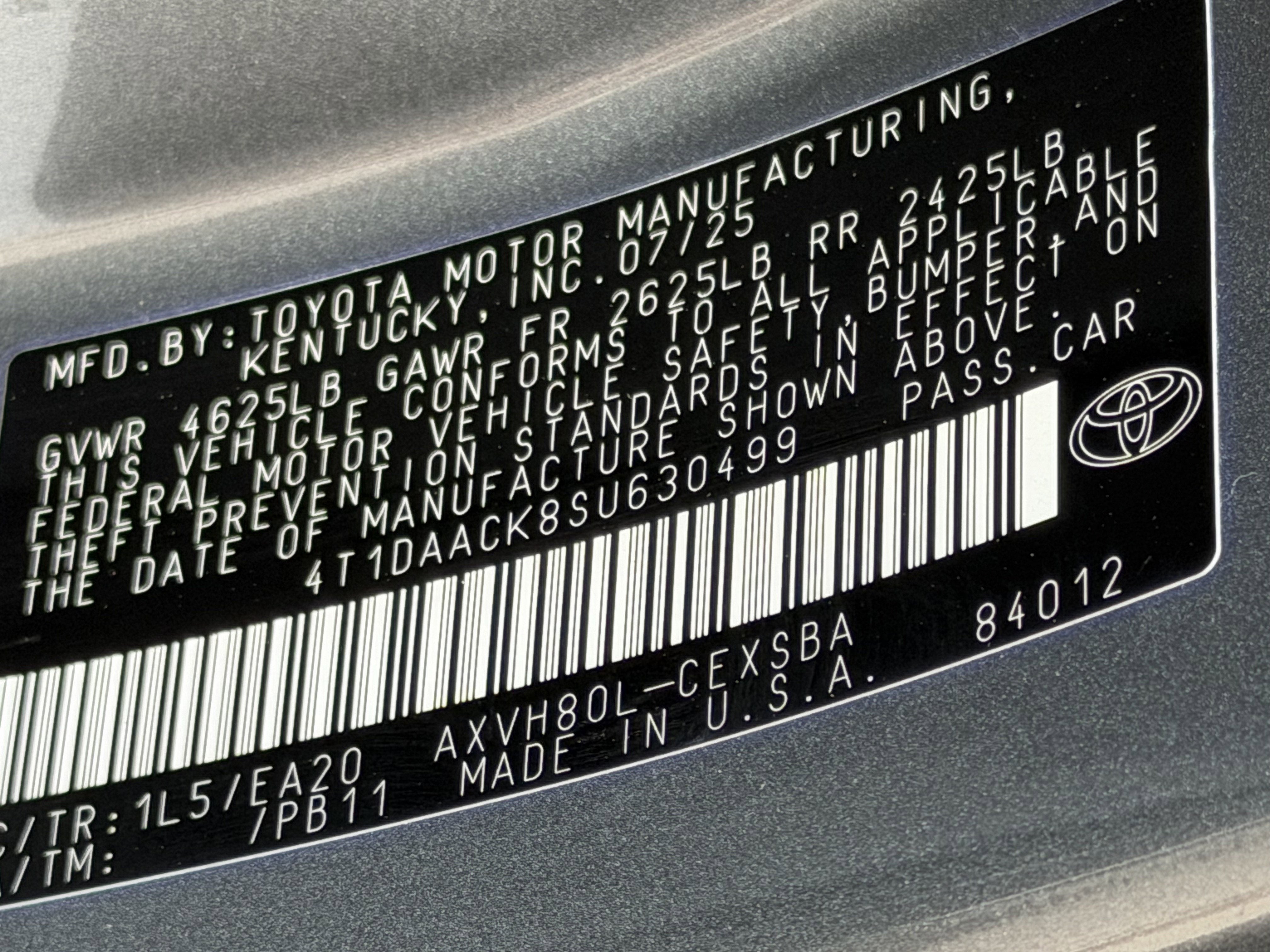 2025 Toyota Camry SE