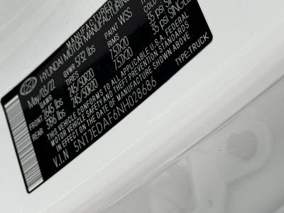 2022 Hyundai Santa Cruz Limited