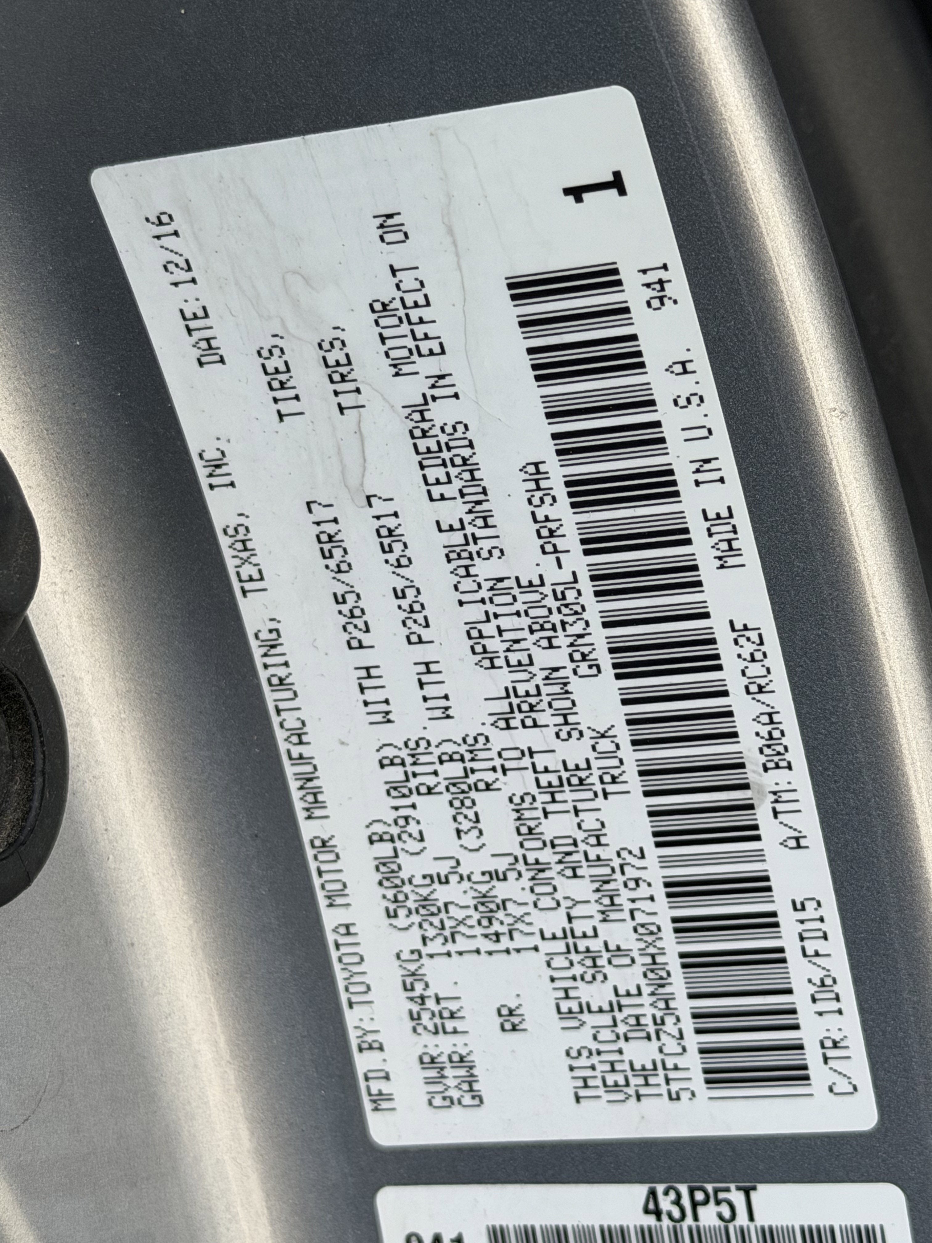 2017 Toyota Tacoma TRD Sport