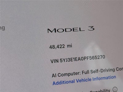 2023 Tesla Model 3 Rear-Wheel Drive