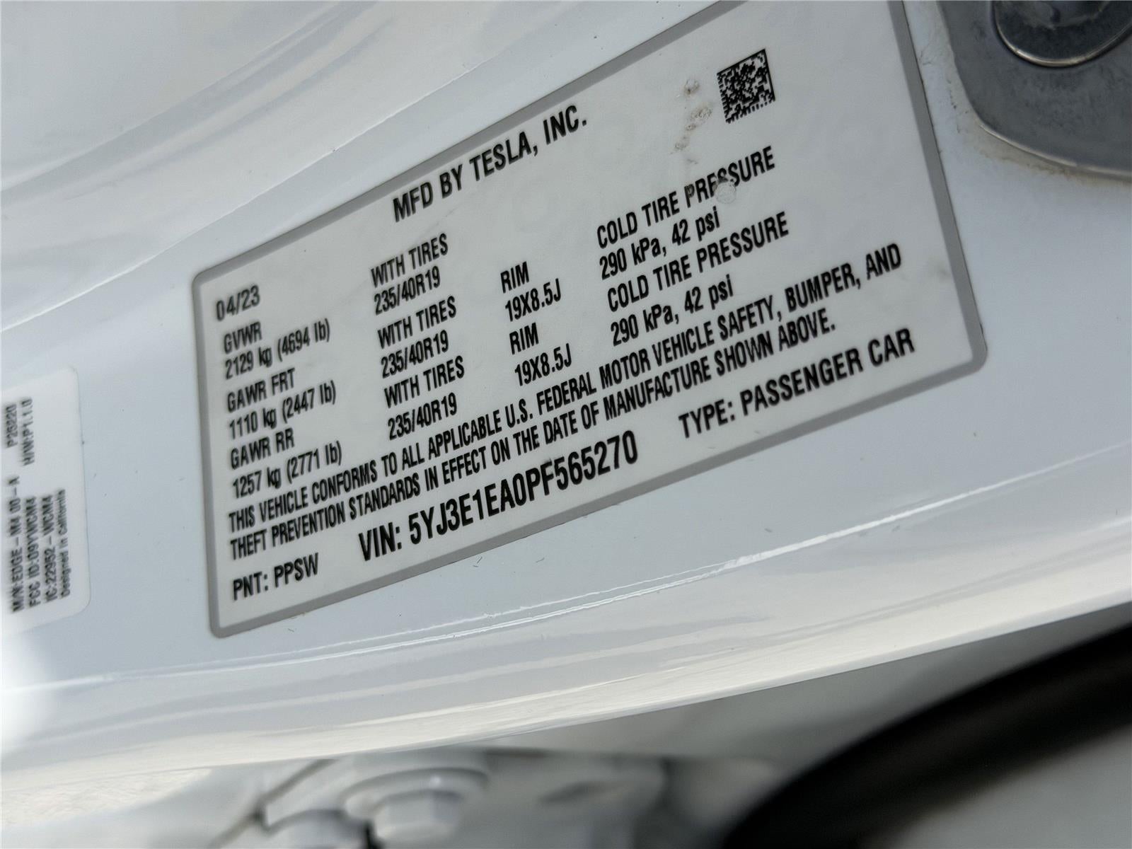 2023 Tesla Model 3 Rear-Wheel Drive