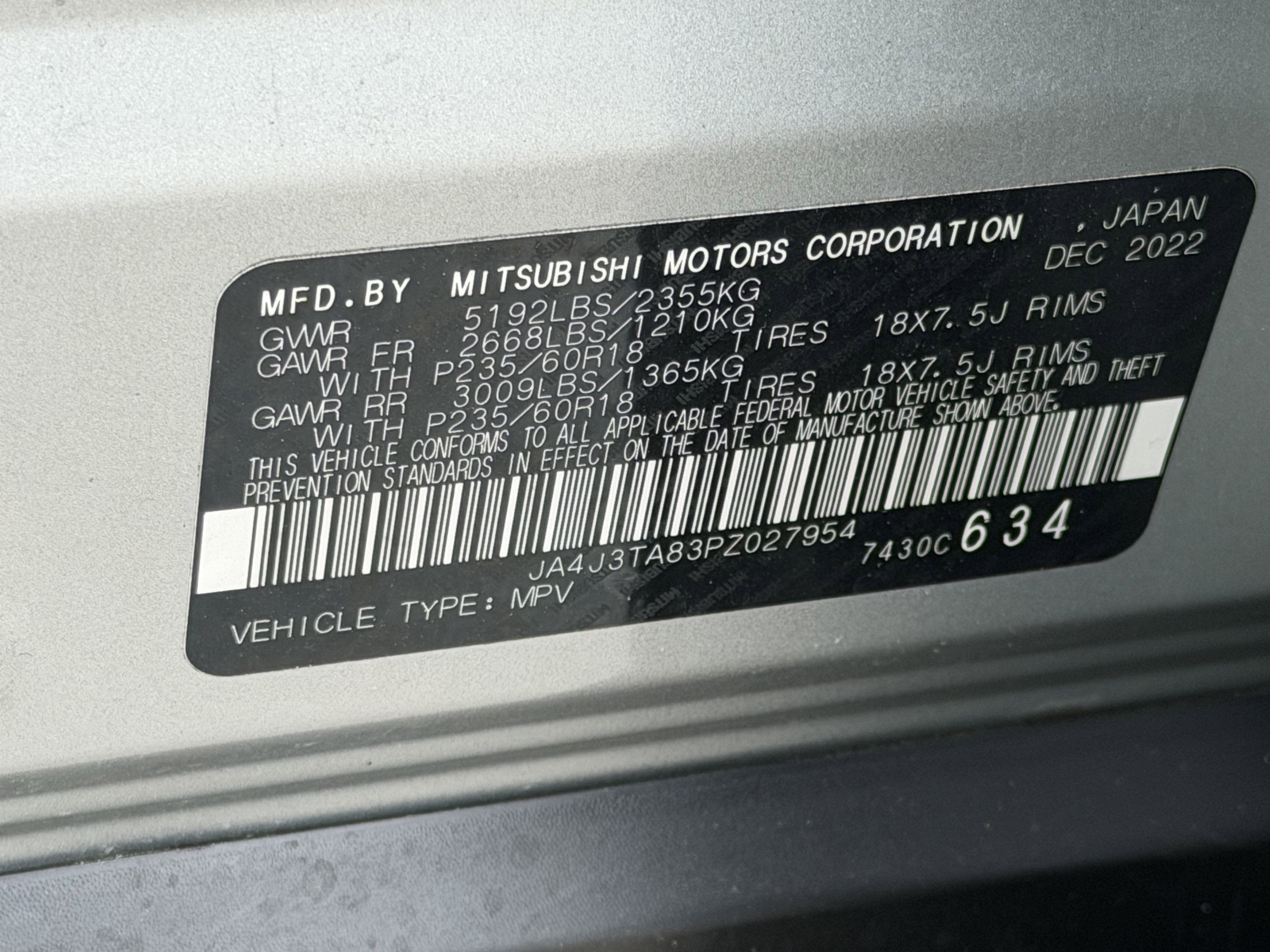 2023 Mitsubishi Outlander ES 2.5 2WD