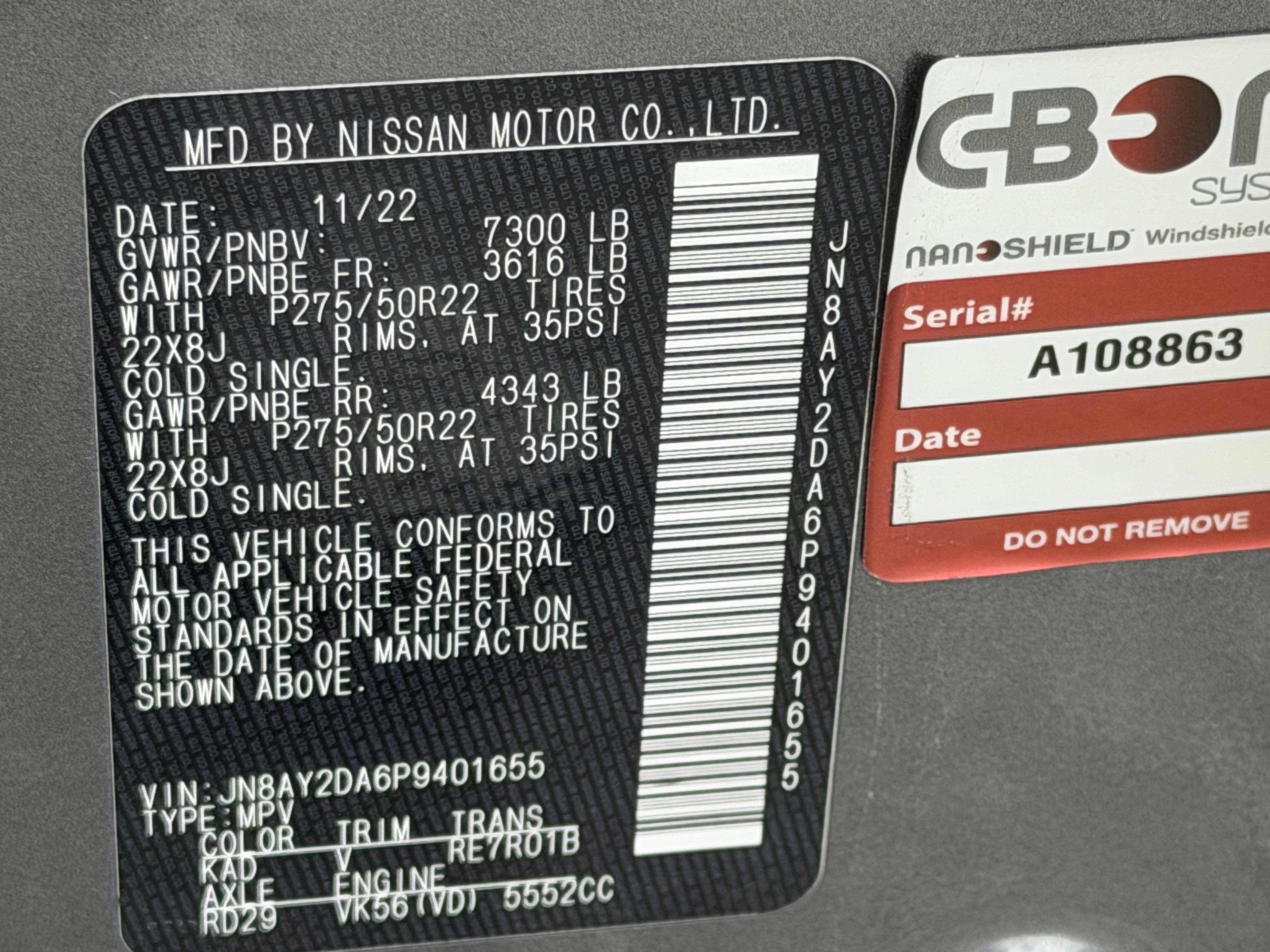 2023 Nissan Armada Platinum 2WD