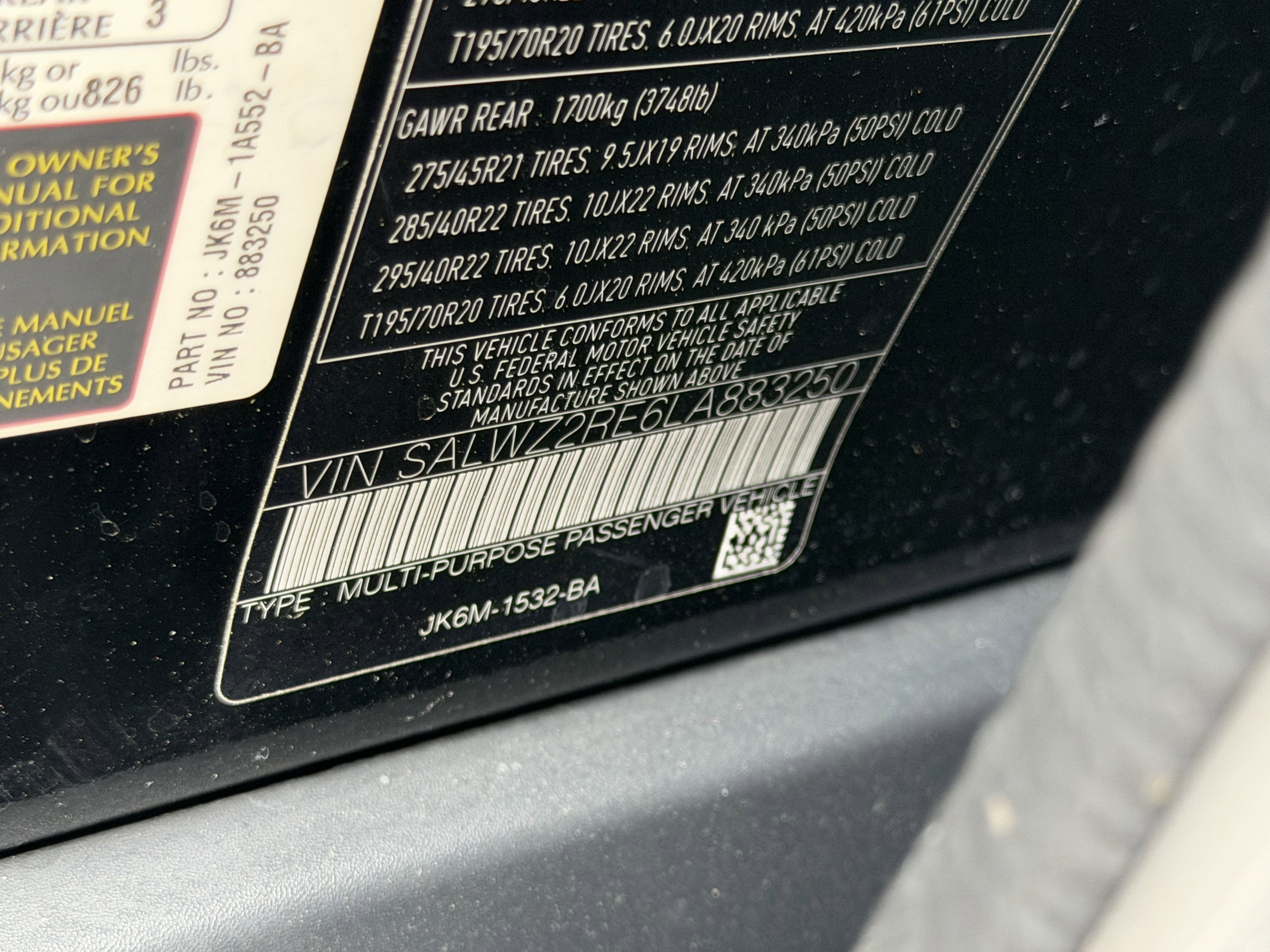 2020 Land Rover Range Rover Sport SVR