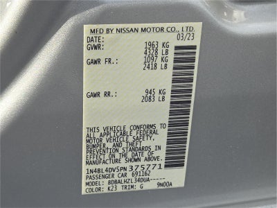 2023 Nissan Altima 2.5 SV