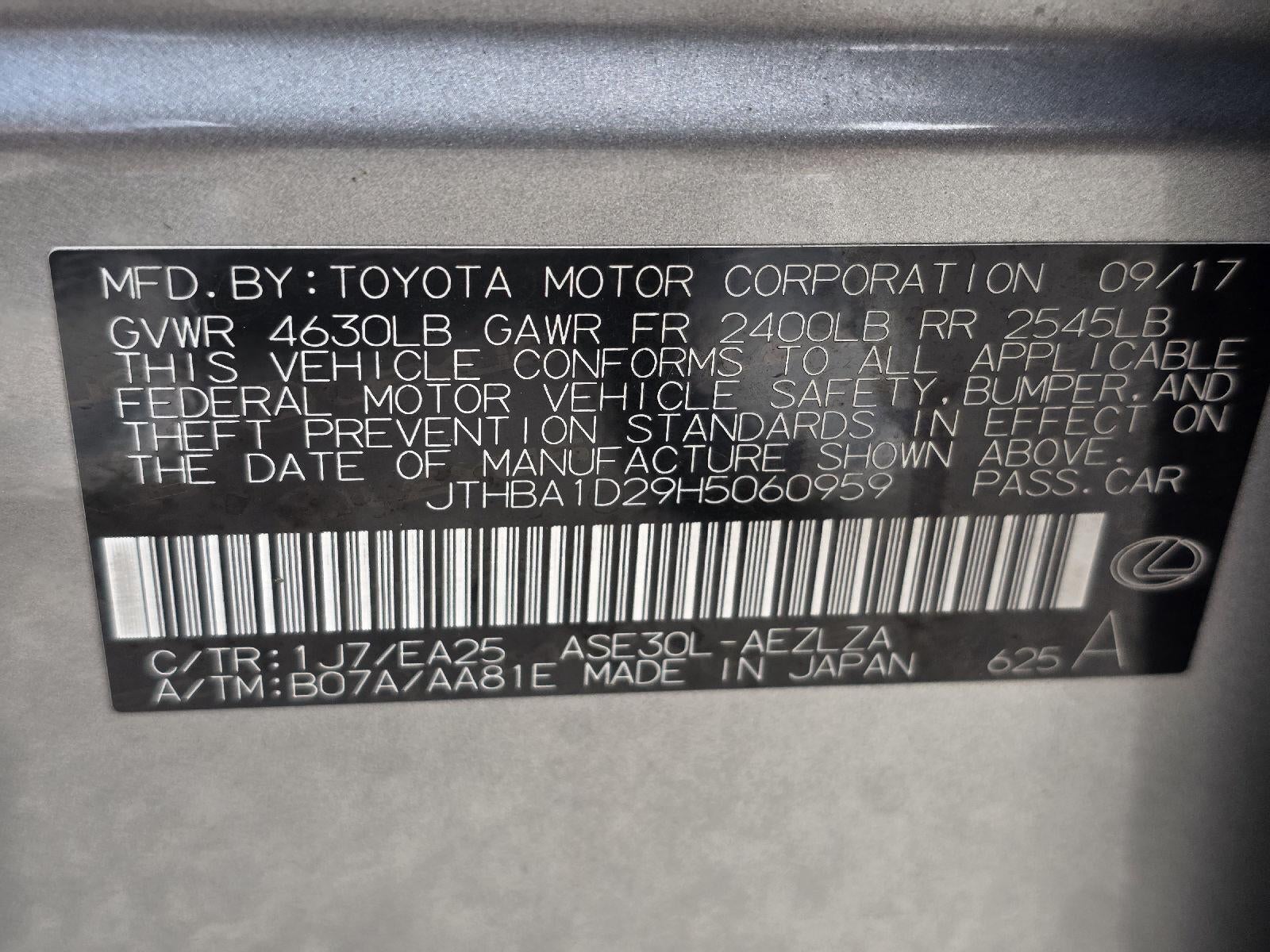 2017 Lexus Is250 